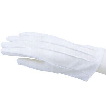 普舍（PUTSCHE）白手套 演出庆典检阅珠宝展示 PVC点珠涤纶款10双