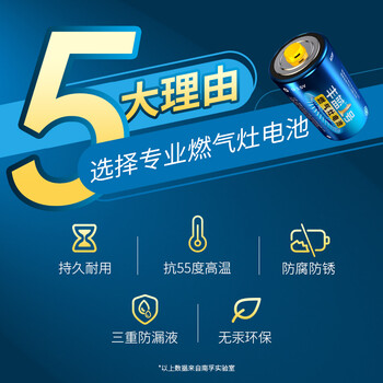 丰蓝1号小黄帽 燃气灶电池 大号1号电池2粒装 适用于热水器/燃气灶/热水器/收音机/手电筒等 R20P