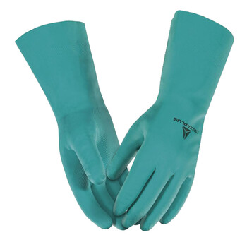 代尔塔（Deltaplus）201803 丁腈防化耐磨耐腐蚀抗刺穿针织棉内衬防护手套 1双 10.5码