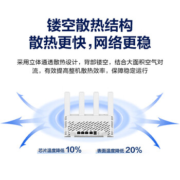 H3C 新华三 AX1500 路由器千兆无线WiFi6 高速路由1500M穿墙家用5G双频Mesh立式造型电竞游戏加速