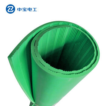 中宝电工 10KV 5mm厚1米9kg 彩色 绿色/红色 绝缘橡胶垫 绝缘胶板 绝缘垫