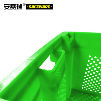 安赛瑞 错位可套叠周转箱 翻转可套叠堆叠镂空周转箱物流箱储物箱 绿色 630×420×315mm（2个装）23518
