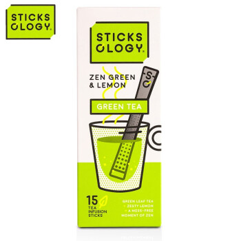 司迪生欧乐集柠檬味绿茶Sticksology比利时茶棒15支装网红创意茶包37.5g
