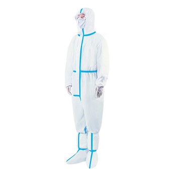 贸正 MaoZheng 特大号一次性防护服隔离衣工作服防护衣隔离衣服 独立装  连体式 无鞋套【185cm】