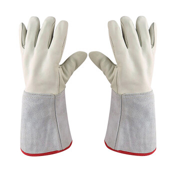 者也 牛皮耐低温手套液氮LNG防寒防冻手套-160到-250度 26CM