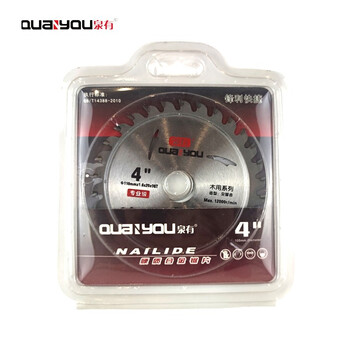 泉有（quanyou） 4寸木工切片附件合金圆锯片硬质合金木工锯片105(4")*2*20*30T木用