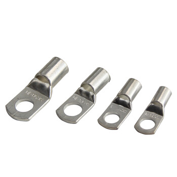 天旭 SC系列185平方窥口铜鼻子压线鼻接线端子紫铜镀锡铜线耳冷压裸端子铜线接头插针SC185-12 25只/包  1包