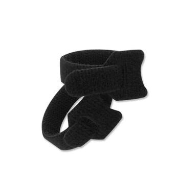 飞尔（FLYER）反扣魔术贴扎带 自粘式魔术贴带扣扎带 仓库理线带【100个装 黑色 2×20cm】