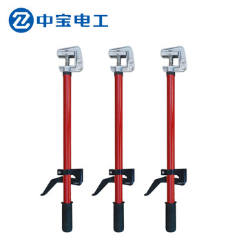 中宝电工 0.5米接地棒1根 平口/双簧/手握式 环氧树脂高压绝缘接地棒 定制货期1-15天