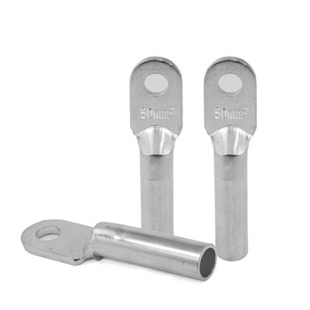 天旭DT铜鼻子50MM平方电缆铜线耳接线端子线鼻子紫铜镀锡接头 DT-50镀锡 10只/包 1包