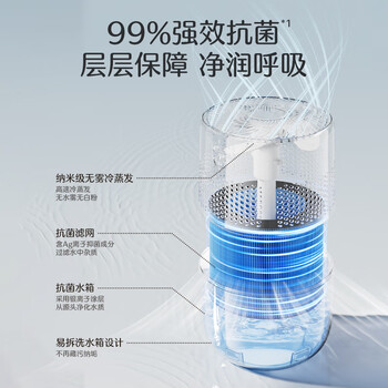 苏泊尔（SUPOR）加湿器无雾金榜轻音桌面大容量大雾量加湿器办公室卧室家用无雾加湿器空调风扇伴侣礼品SJ-J12A