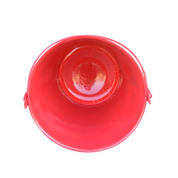 利生 8L消防桶 圆桶 黄沙桶 加厚烤漆消防铁桶 消防器材 红色 8升 水桶（个）