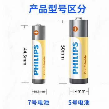 飞利浦（PHILIPS）碳性7号电池10粒干电池绿色适用遥控器/钟表/电子称/计算器/闹钟/耳温枪七号电池AAA R03