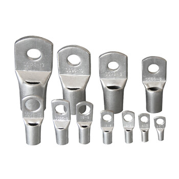 天旭 SC系列16平方窥口铜鼻子压线鼻接线端子紫铜镀锡铜线耳冷压裸端子铜线接头插针SC16-6 200只/包  1包