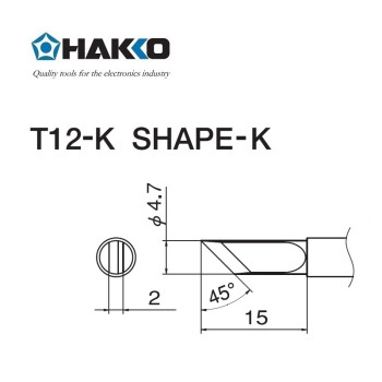 日本白光（HAKKO）FX951 专用焊嘴 T12系列焊嘴 刀型 T12-K（消耗品类不涉及维保）
