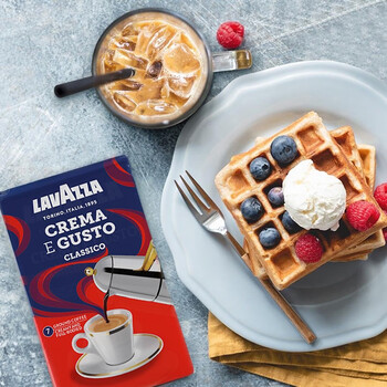 拉瓦萨（LAVAZZA）意大利进口经典浓醇现磨黑咖啡粉黑咖啡低脂 经典咖啡粉250g