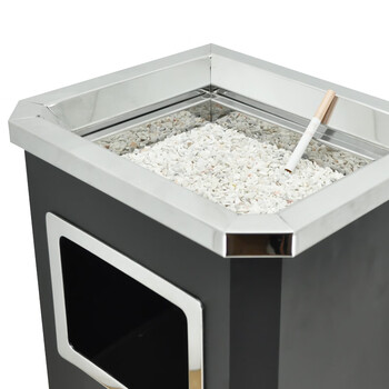 兰诗(LAUTEE)A-072 丽格垃圾桶烟灰桶 酒店宾馆商场用垃圾筒 喷塑斜角侧开口款