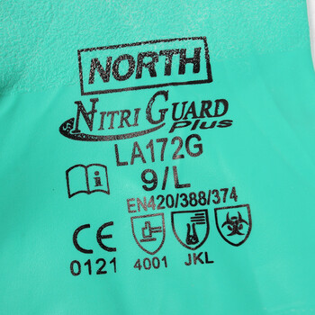 Honeywell LA172G 无衬丁腈手套 耐酸碱防化手套 10码（XL码） 2双装 定做