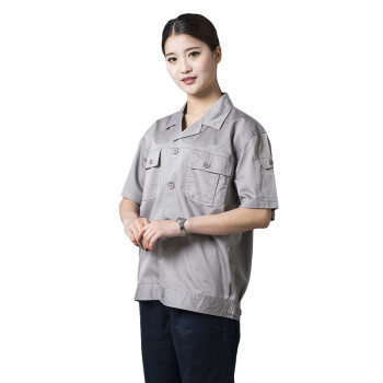 燕舞 JZYGJ2017YQJ1021 男女式夏季工作服（短袖） 155-190码（计价单位：套）定制商品  灰色