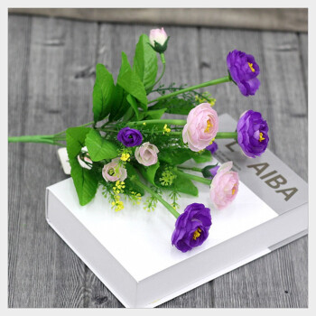 伊芙美 仿真茶花假花家居客厅卧室插花瓶装饰干花餐桌摆件玫瑰花束