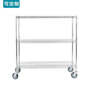 川井（WELLAND）工业镀铬货架 置物架 仓储重型三层架  储物架 碳钢镀铬收纳架子 25mm管径135*35*90cm