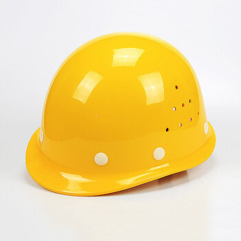 重安（CHONG AN）68A型安全帽 盔式透气孔ABS安全帽（配防近电报警器） 黄色