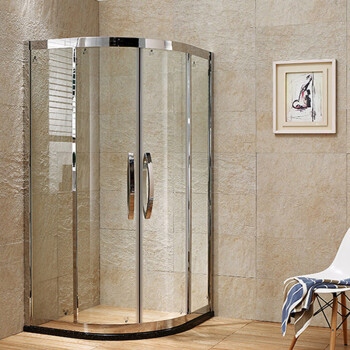 定制淋浴房隔断整体浴室弧扇形不锈钢玻璃简易沐浴室浴屏洗澡浴房