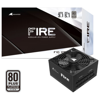 长城（Great Wall）额定1000W F10白金牌全模组电源（ATX3.1/原生PCIe5.1/自动启停/全电压/闪电加速）