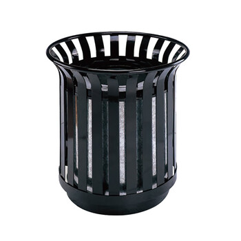 南 GPX-51 南方花篮式垃圾桶 户外环保垃圾桶 公用不锈钢垃圾箱果皮桶 黑色中号