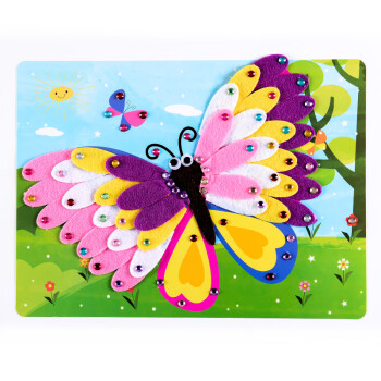 幼儿园无纺布手工制作diy材料包不织布动物贴画儿童手工自制玩具 蝴蝶