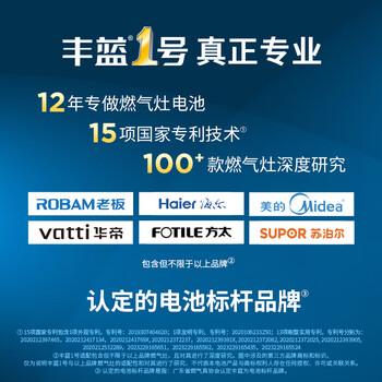 丰蓝1号小黄帽 燃气灶电池 大号1号电池2粒装 适用于热水器/燃气灶/热水器/收音机/手电筒等 R20P