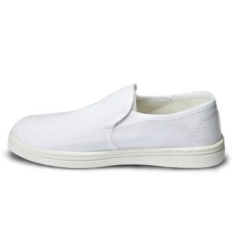 安美尚（ams）白色布面中巾鞋 PVC底 36码  5双 企业定制