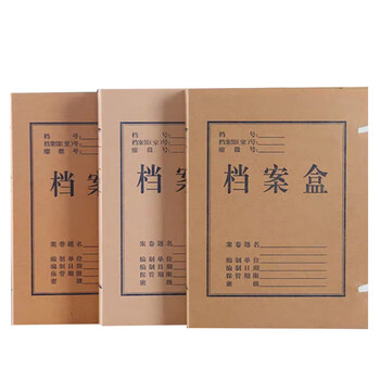 飞尔（FLYER）牛皮纸档案盒 资料盒 普通款1cm【31X22cm】50个