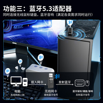 COMFAST AX900 WiFi6免驱动USB无线网卡台式机专用 双频5G蓝牙5.3 无线蓝牙二合一 笔记本外置WiFi接收器
