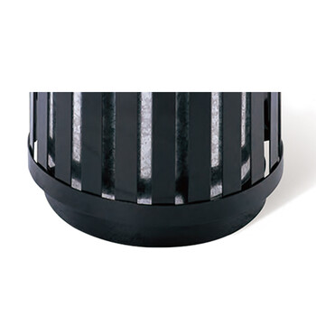 南 GPX-51 南方花篮式垃圾桶 户外环保垃圾桶 公用垃圾箱果皮桶 黑色大号 内桶容量67.8升