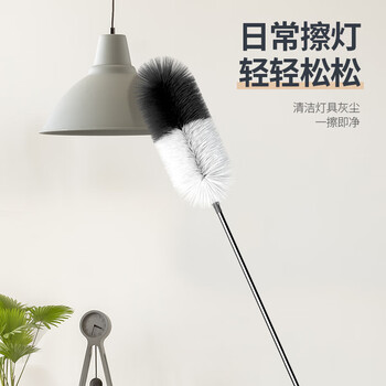宝家洁除尘掸加长鸡毛掸子可伸缩屋顶蜘蛛网清洁扫天花板灰尘神器禅子