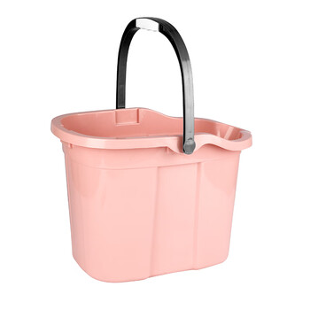 庄太太【颜色随机发货】加厚方形塑料水桶带轮塑料老式拖清洁把桶