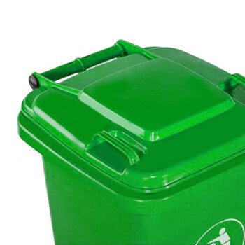 科力邦（Kelibang） 户外垃圾桶 大号塑料环卫垃圾桶带盖50L万向轮带轮翻盖商用分类垃圾桶 KB1064 绿色
