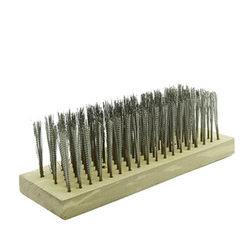 星工（XINGGONG）不锈钢刷家用地板刷长硬毛地刷铁刷水池网晒污垢青苔 20CM不锈钢刷头WF036