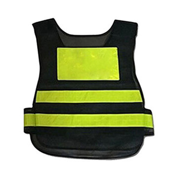 谋福 CNMF 8411 黑色网格反光背心 施工安全服出行安全警示绿化衣服 反光衣反光马甲（网款 印字订制版）