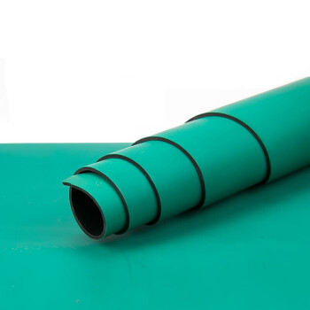 者也防静电台垫 橡胶垫 绿色耐高温工作手机维修皮实验室桌垫2mm3mm橡胶板 0.8M*10M*2MM