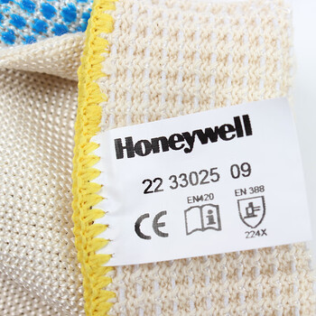 Honeywell  霍尼韦尔 2233025CN耐磨劳保防滑棉质装卸搬运手套尼龙点塑2级防割手套8码 10副装 定做