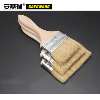  安赛瑞 木质油漆刷油漆刷子 木柄刷子 扫灰刷油刷 排笔刷 4寸 毛长50mm（20把装）22320