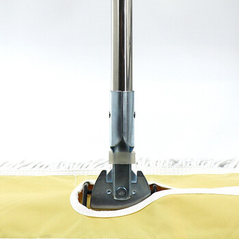 冰禹 尘推平板拖把排拖 黄白色60cm整套带杆 办公室家政工厂车间商场保洁吸水去污可拆卸(1个装)BY-636 