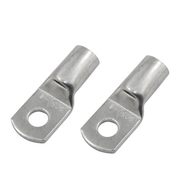 天旭 SC系列50平方窥口铜鼻子压线鼻接线端子紫铜镀锡铜线耳冷压裸端子铜线接头插针SC50-8 100只/包  1包