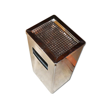 南 GPX-25 南方方形丽格座地烟灰桶 垃圾桶 公用不锈钢垃圾箱果皮桶 砂钢 内桶容量12升