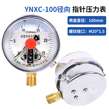匡建仪表（CONJANT）YTNXC-100耐震电接点压力表 径向 水压表油压表气压表压力表 0-25MPa
