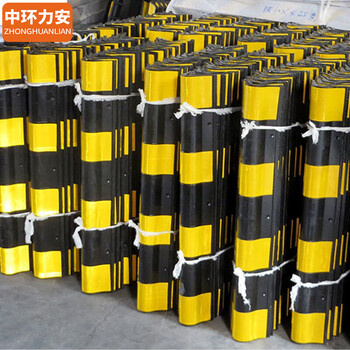 中环力安【1.2米1200*100*8mm】橡胶护角条地下车库护墙角防撞条反光带橡胶地下室直角警示条圆角