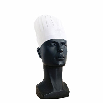 劳保佳 厨师帽 植物纤维无纺布中圆一次性帽 植物纤维中圆帽 23*29cm 可定制  20顶