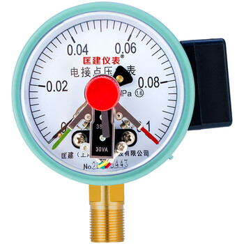 匡建仪表（CONJANT）YXC-100 磁助式电接点压力表精密水压气压表 220V380V通用触头功率30VA 0-0.1mpa 1 1